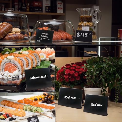 Mini Chalkboards Set van 20 10 x 7,5 cm L Gevormde Chalkboards voor het Schrijven op Prijs Tag Stand with 5 Erasable Pens Buffet Plates Set voor Bruiloft, Party, Cafe, Gastronomie 5