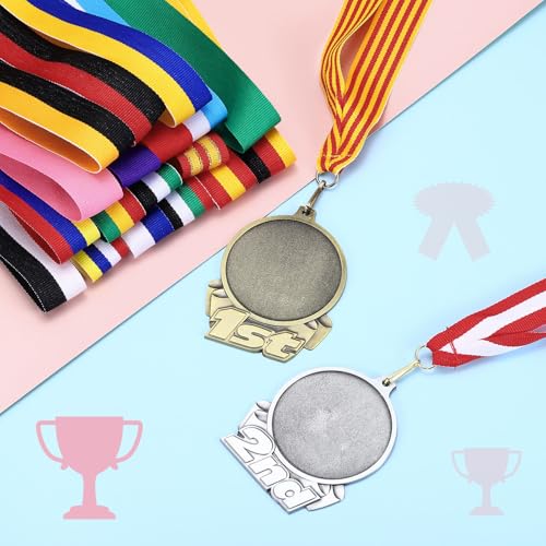 Award Neck Ribbons met Click Clips, Polyester Medal Lanyards Blank Award Ribbon voor Competition Performance Sports Party 4