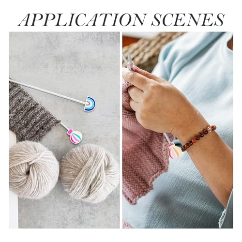 6 st breinaald stoppers regenboog ballon naalden punt beschermers Siliconen steken naald einde kappen voor Quilt DIY kunst naaien beginners haak