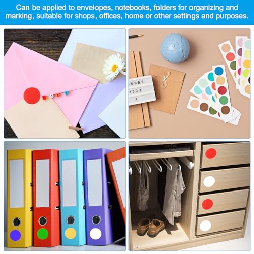 Ronde gekleurde Stickers 3cm, 25Stuks Verwijderbare Sticky Schrijfbare Circle Coding Labels voor Office Shop Home Klaslokaal Marker Classificatie Wit 5