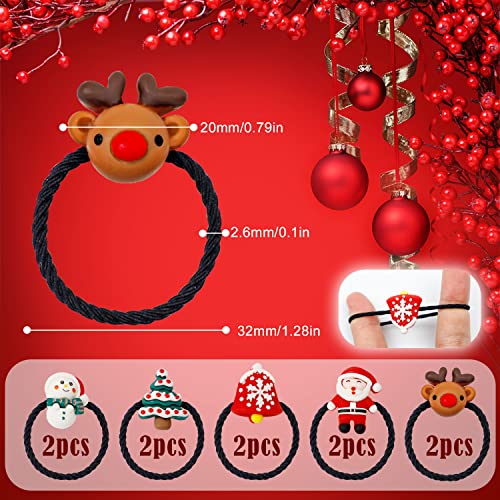 10 stuks Kerstmis Haar Accessoires voor Kerstmis Klokjes Kerstboom Elk Santa Snowman Kerstmis Haarspeld voor het versieren van haar