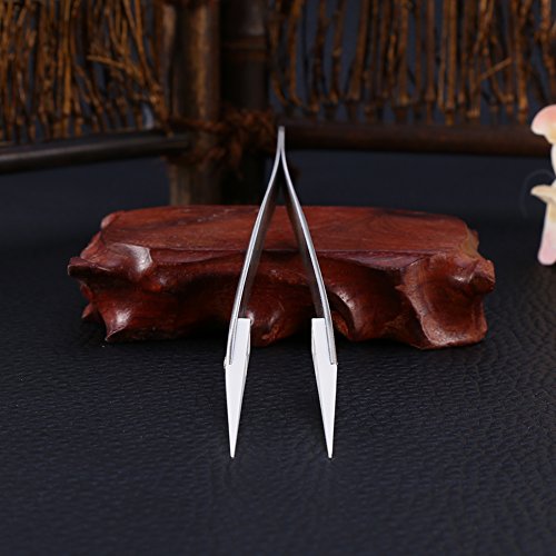 Precisie Keramische Tweezers, geleidend en hittebestendig tot hoge temperatuur met vervangende tips - wit 4