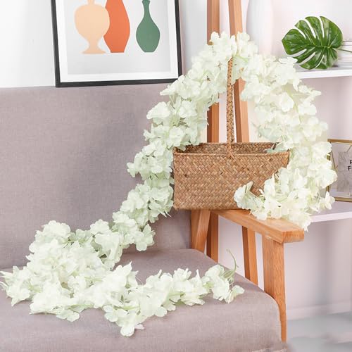 1 stuk kunstmatige kersen Blossom Garlands bloemen krans bloemen Vine zijde bloemen Garlands hangen kunstbloemen Garland decoratie voor bruiloft partij Startpagina Tuin boog muren 256