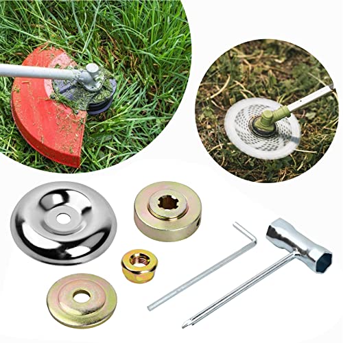 Pak van 6 gazon maaier reserveonderdelen duurzame bladadapter Gear Trimmer metalen borstelsnijder Accessoires borstel Cutter Collar Nut gazon maaier trimmer string trimmer 5