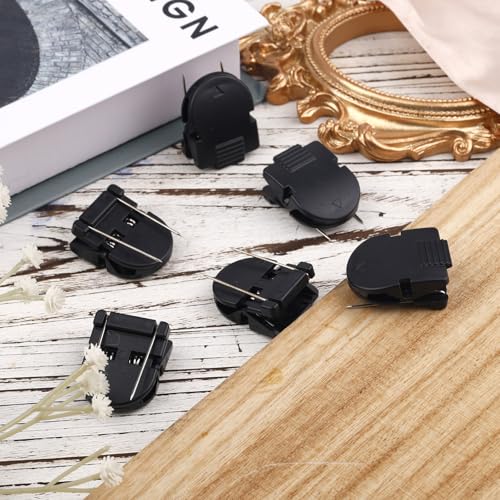 15Pc cabine klemmen, Plastic cabine klemmen Stof wanden haken voor stof panelen voor het ophangen van foto's Notes Memo's en documenten (zwart) 3