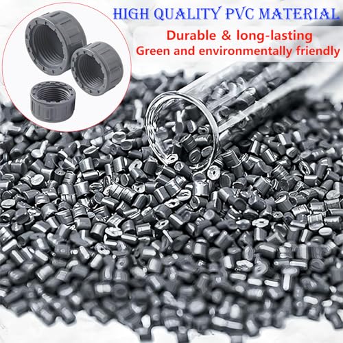 2 Pack Female Thread Pipe Fitting Cap, 32mm Montage Blanking Cap, PVC Blanking Stop Cap, Waste Pipe Blanking Cap wity Wasmachine 4