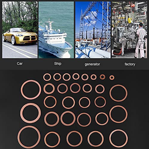 568 Pieces Plating Koperen Trays 30 Maten Koper Flat Sealing Box Assortiment Set, Koperen Tray Place Pakkingen Plastic Box 4