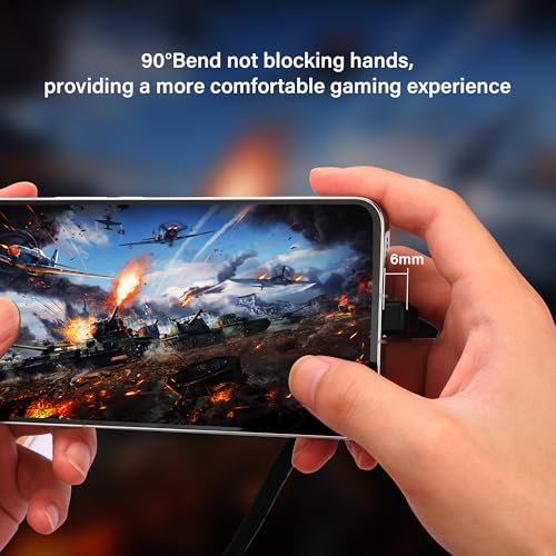 90° Hoek USB-C Extension Cable, Type C, Flat Silicone Cable, USB-C Data Cable, Plug to Bus Efficiënt laden en gegevensoverdracht voor externe SSD, mobiele telefoons en laptops 5