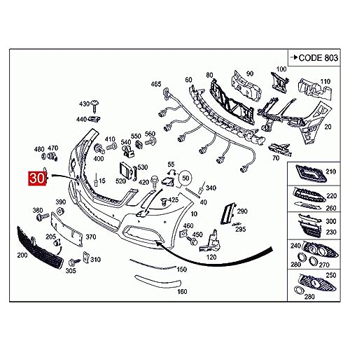 GoodFront Bumper Tow Bar Cover Good Sealing A2128850126 Voorste trekhaakkap Vervanging voor Benz C klasse W212 AMG lijn 2009 tot 2013 4