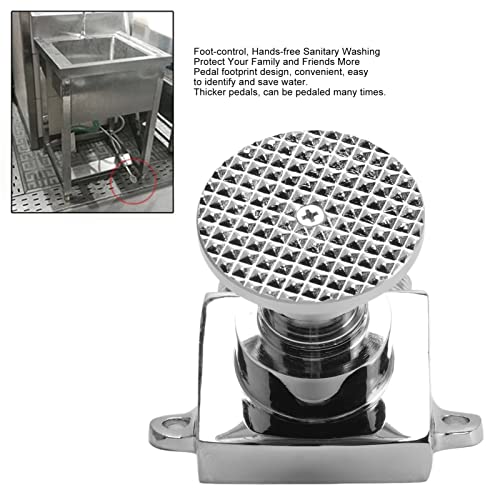 Faucet voet Pedal Valve, Floor Mount Voet Pedal Valve, Floor Mount Pedal Valve Roestvrij staal Water Saving Voet Pedal Water Tap Control Switch 3