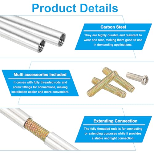 100 mm (3,9 inch), M4-schroefdraaanbouw voor hardwarestangen met volledige tekst, voor modellen lampen en meubels, doe-het-zelf ondernemenreparatie 3