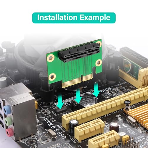 PCI-Express 4X Riser Card 90-Degree Adapter PCIE X4 Extender Extension Card voor 1U, kleine computer en server behuizing (HDX) 3