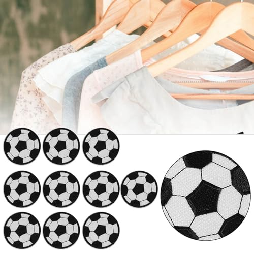 Veelzijdige Voetbal Borduren Patches Warmte-Smelten Lijm Ijzer/Naai 10 Stuks Voor Kleding Accessoires Patch Sticker Badge