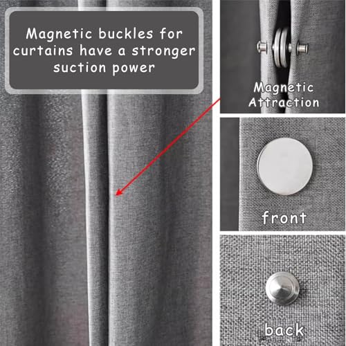 Pak van 24 gordijn Magneten voor gordijnen, Magnetisch gordijn, Gordijn Accessoires, Gordijn Sluiting, Magneet, Opvouwbare houder, Magneet voor Slaapkamer, Woonkamer, Kantoor, Voorkomt lichte lekkage (2 3