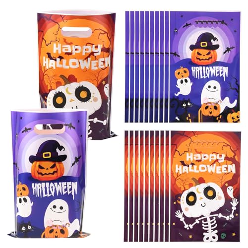 50 stuks Happy Halloween Cadeautassen, schattige Ghost Pumpkin Candy Tassen met handvat Party Decoratie Supplies voor Halloween