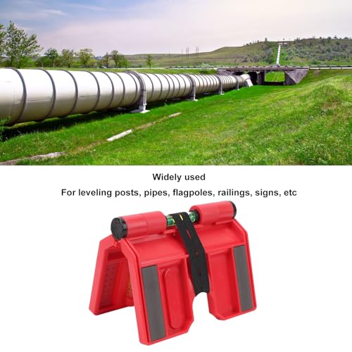 Magnetische pool niveau gereedschap met 3 injectieflacons, Verstelbaar Plastic Pool niveau met Sterke Magneet, Opvouwbaar Design, Elastische Loop voor Polen, Tubes, Balustrades en 3