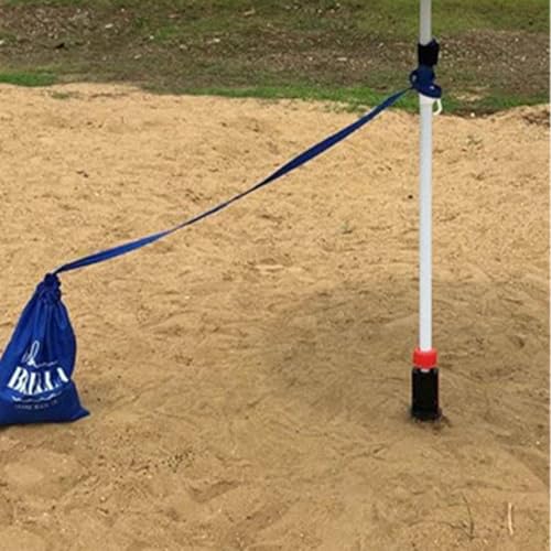 Parasolstand met vloeras voor strand of vloer, met vloeras en haak, voor Parasolpolen tot 22-32 mm lengte, zwart 4