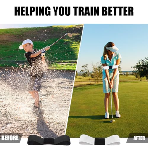 2 stuks Golf band, Golf Training Tool Arm Tape, Swing Training Hulp Connecting Bands Hand Swing Elastische Band voor mannen, vrouwen en kinderen houding en uitlijning 5