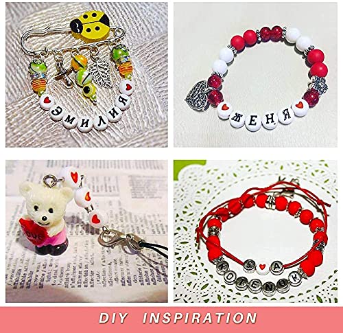 200 st Acryl hart kralen wit 7 x 7 x 3,5 mm Platte ronde hart kralen voor Spacer armband sieraden maken