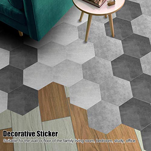 PVC Sticker, 10 st Waterdichte Non-slip Hexagonaal Zelfklevende Keramische tegel Wand Vloer Stickers Home Decoratie