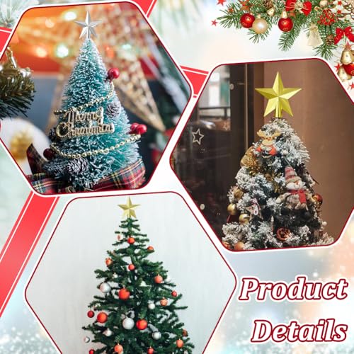 18 Stks 6 Stijlen Kerstboom Star Topper, 3 Size Plastic Boomtop Ster Ornamenten voor Kerstboom Craft Woondecoratie 5