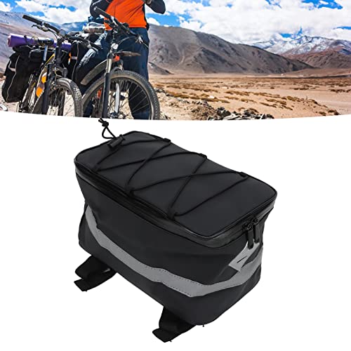 Fiets Achterzitzak, Layered Design Waterdicht Stabiele fiets bagagedrager tas ritssluiting voor buiten fietsen (8L) Fietsrekken en opslag