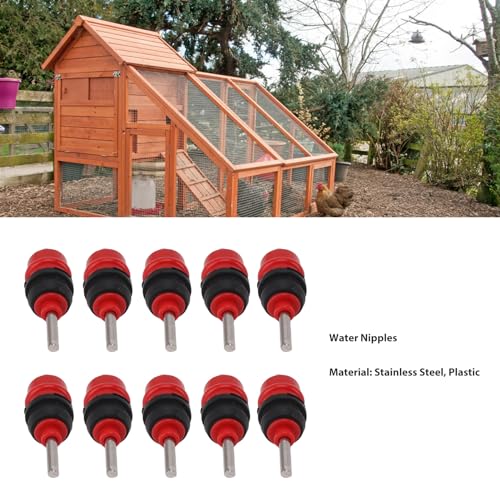 10 st Water Tepels, Automatische Kip Water Tepel, 360 graden Kippen Drinkwater Kippen Eend Water Voeder Tepels Fokapparatuur