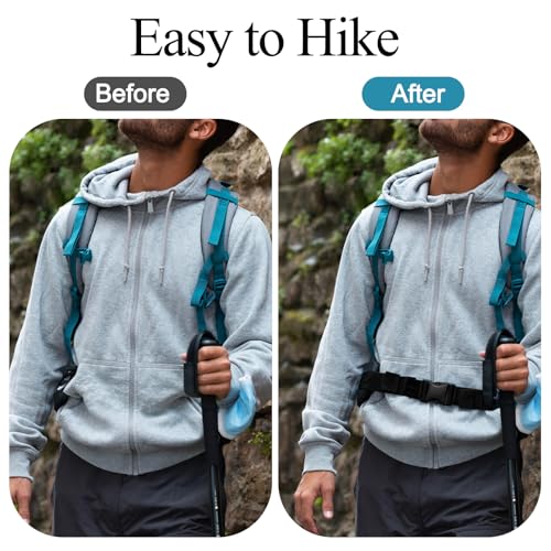Rugzak Borstband, verstelbare Borstband met Quick Release Buckle Harness Rugzak Accessoire Strap voor Wandelen, Camping, Outdoor Adventures (Zwart) 5