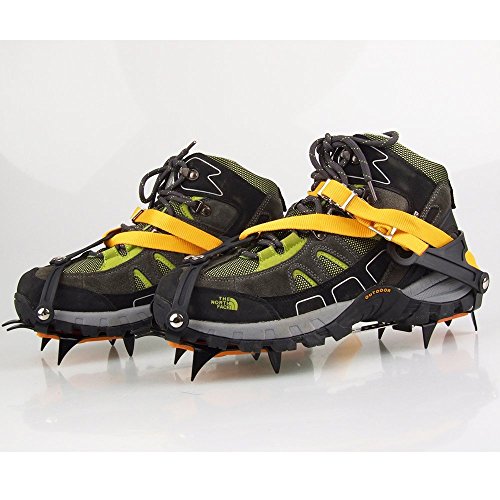 Ice Spikes, 10 tanden Ski gelaste ketting, Roestvrij staal, Universele Overlay, Elastische Sneeuwschoen Spikes, Geschikt voor buiten ski's, Ice, Wandelen, Bergsport, Lengte