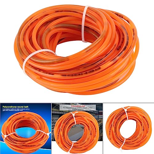Round Belt met hoge prestaties, PU-transmissie Riem Polyurethaan Ronde Riem voor Drive Orange(3mm*10m)