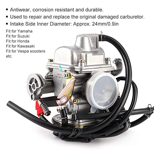 ATV Carb, 24mm/0.9inch Carburator Carb Accessoire Carburator Vervanging Geschikt voor 4-takt GY6 PD24J ATV Scooters 5