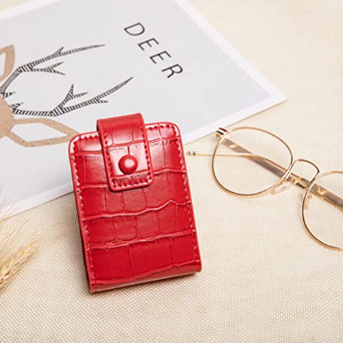 Portable Lipstick Cover met Spiegel voor Portemonnee PU Leather Lipstick Organizer Past 3 Lipsticks Makeup Pouch Storage Organizer Coin Portemonnee voor reizen 5