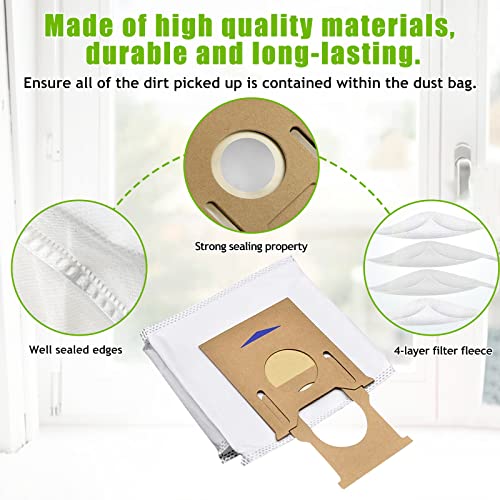 5 Pack Dust Bags For ECOVACS Deebot Ozmo T8, T8 Aivi, T8+ T8 AIVI+, T8MAX, N8 Pro Plus/N8 Pro, N8+ Plus, N8 Pro+, T9 AIVI T9 PRO T9 MAX DX93, DDX96, For Yeedi K781+ Stofzuigeronderdelen 4