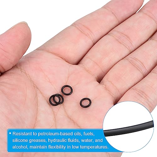 100 st. Nitril Rubber O-ringen 7mm AD 5mm ID 1mm Brede Metrische Seal voor Water Tap Loodgieter Auto Reparatie Zwart 5