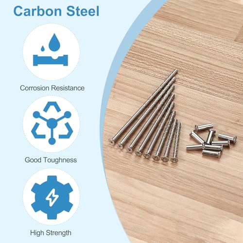 4 stuks Meubilair Aansluiting Schroeven M4 x 80 mm Phillips Countersunk Head Schroeven Set met Mouwmoer en Mouw Schroeven, Meubels Connector Schroeven voor de deur handgrepen, Cabinet Handles 4