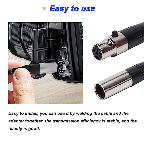 3 Pin Mini XLR Plug, TA4F Jack en TA4F Plug Adapter Plug, Mini XLR Plug, Vervanging Audio Plug voor Microfoon (6 Pack) 5