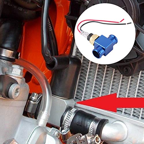 Temperatuurschakelaar Water, Thermostaat Watertemperatuurschakelaar Radiator Koeler Ventilator Temp Sensor voor Motorfiets ATV Off-Road Voertuig: (Blauw) 5