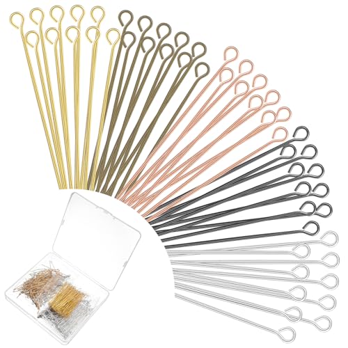600 Stuks Oogspelden voor sieraden maken, 6 inch roestvrij stalen oorbellen maken leveringen, Straight Metal End, Straight Pins voor DIY Craft oorbellen armband