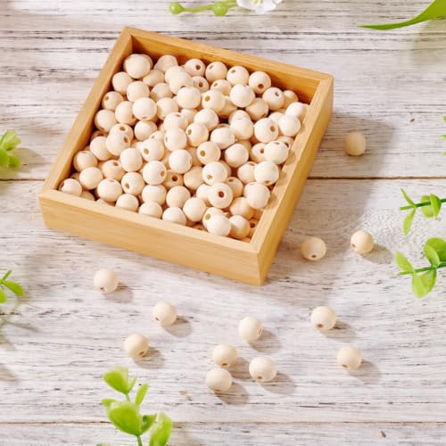 1000st 10mm Natuurlijke onvoltooide houten kralen voor sieraden het maken van ronde houten losse kralen Spacer kralen voor rozenkrans Macrame ambachtelijke armbanden Maken 3