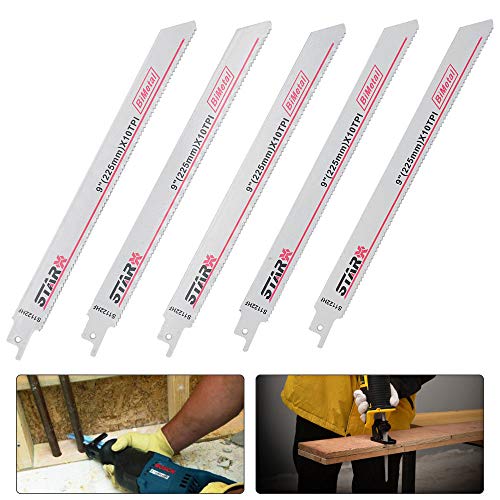 Reciprocating Saw Blades Saber Saw Combo Hout Metaal & Sloop Messen Past Bosch, Dewalt, Makita, S1122HF 200mm Long High Carbon Steel HCS 2 PCS Pack 4