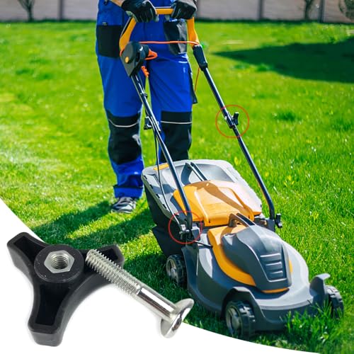 4 st. Gazonmaaier Handle Knobs Nut Bolt, Universal Plastic Lawn Mower Wing Nut en Triple Hoek maaier handvat Bolts grasmaaier onderdelen en accessoires voor de meeste 4