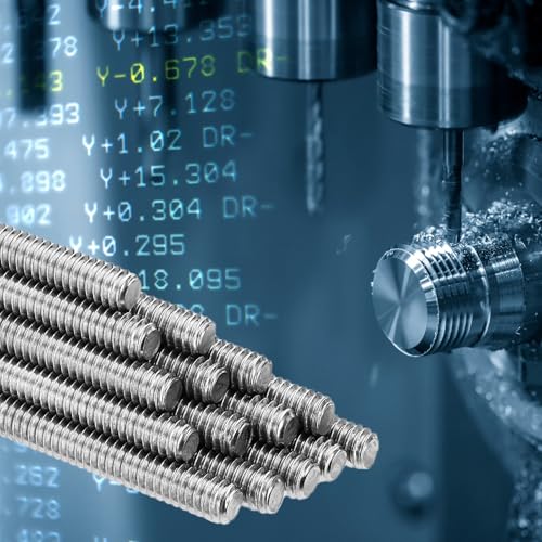 3/8"-16 UNC Full Threaded Stainless Steel 304, 10 stuks Lange rechter draad Schroef voor Bolts Ankerklemmen Haak U Bolts 5