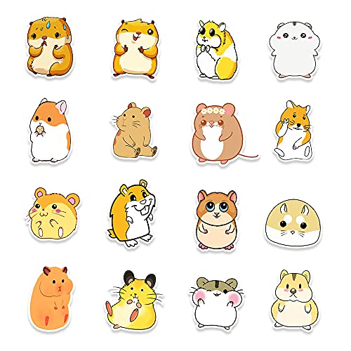 Hamster Sticker Set Stickers Kids Tieners 50 stuks Dieren Waterdicht Vinyl Stickers Laptop Skateboard Koffer Helm Auto Fiets mobiele telefoon Motorrijwiel Bike Scrapbook Cadeau 4