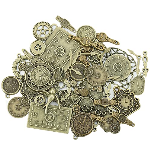 Steampunk Gears Stuk metaal pols horloge tandwielen Vintage Steampunk Gears Hanger Charms Sprocket Steampunk Hanger Metal voor sieraden Crafting,Zinc,Geen edelsteen, Metaal, Geen Gemstone