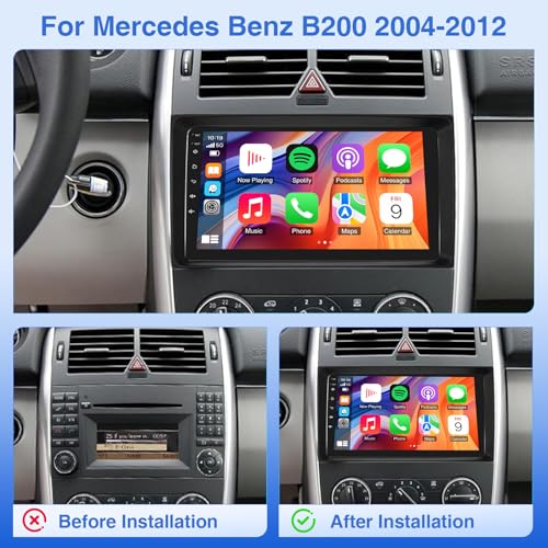 2G + 32G Android 13 autoradio voor Mercedes Benz A/B/V klasse B200 W245 W169 W639 W906 Sprinter met Carplay Android Car 9 inch scherm met Bluetooth spiegel Link WiFi GPS SWC FM/RDS Radio