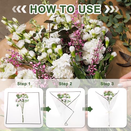 Bloem cadeaupapier, 20 vellen waterdichte boekpapierfolie, bloemistbenodigheden verpakking bloemenpapier voor bruiloft doe-het-zelf handwerk Valentijnsdag 5