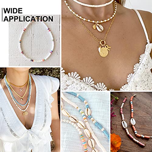 10 stuks Ronde Platte Polymer Clay Spacers voor Boheemse surfer armband 4 mm wit 5