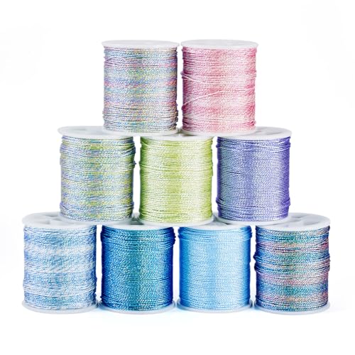 9 Rolls Kleurrijke Naaidraad All-inclusive Polyester Thread Kit voor borduren DIY Naaimachine Quilting Hand steken 167.3 Yards