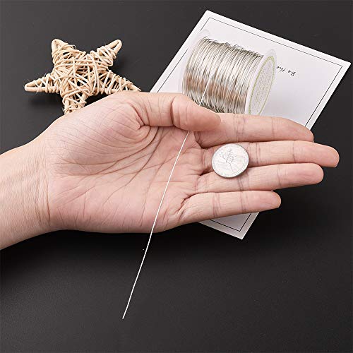 0.5mm Corrosiebestendig koperdraad 23m Buigbare metaaldraad Zilver voor het omwikkelen van sieraden Kralen Sculptuur ambachten 4