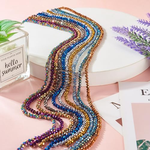 1100st Rondelle Glazen Kralen 4mm Facet Transparante Kralen Losse Spacer Kralen Bulk voor sieraden armband Vrouwen DIY Valentijns oorbellen ketting 4